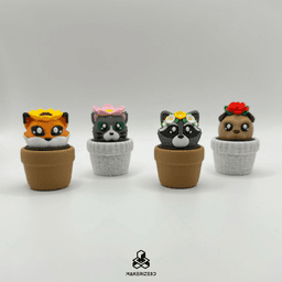 Potted Flower Buddies Clickers 3d model