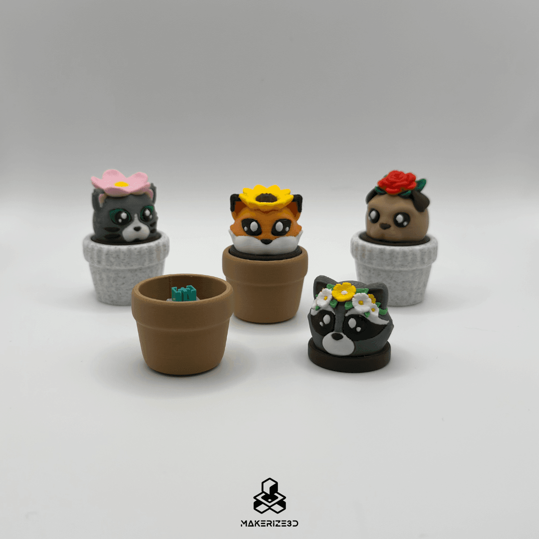 Potted Flower Buddies Clickers 3d model