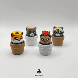 Potted Flower Buddies Clickers 3d model
