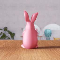 Minimalist Bunny Holding Heart 3d model