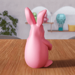 Minimalist Bunny Holding Heart 3d model