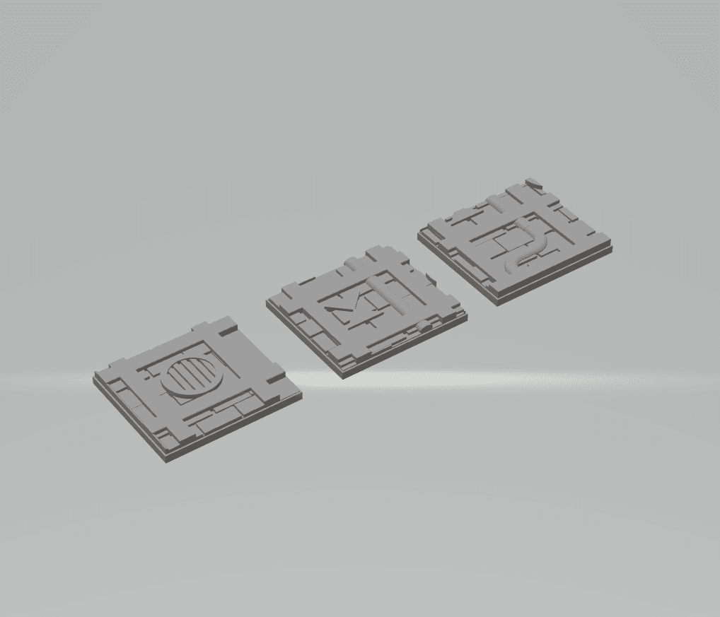 FHW: Mod Sec Industrial Tiles Set 3d model
