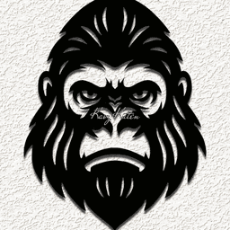 gorilla ape WALL ART HOME DECOR 3d model