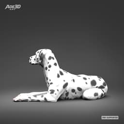 Dalmatian 3D Print Model Pose 07 3d model
