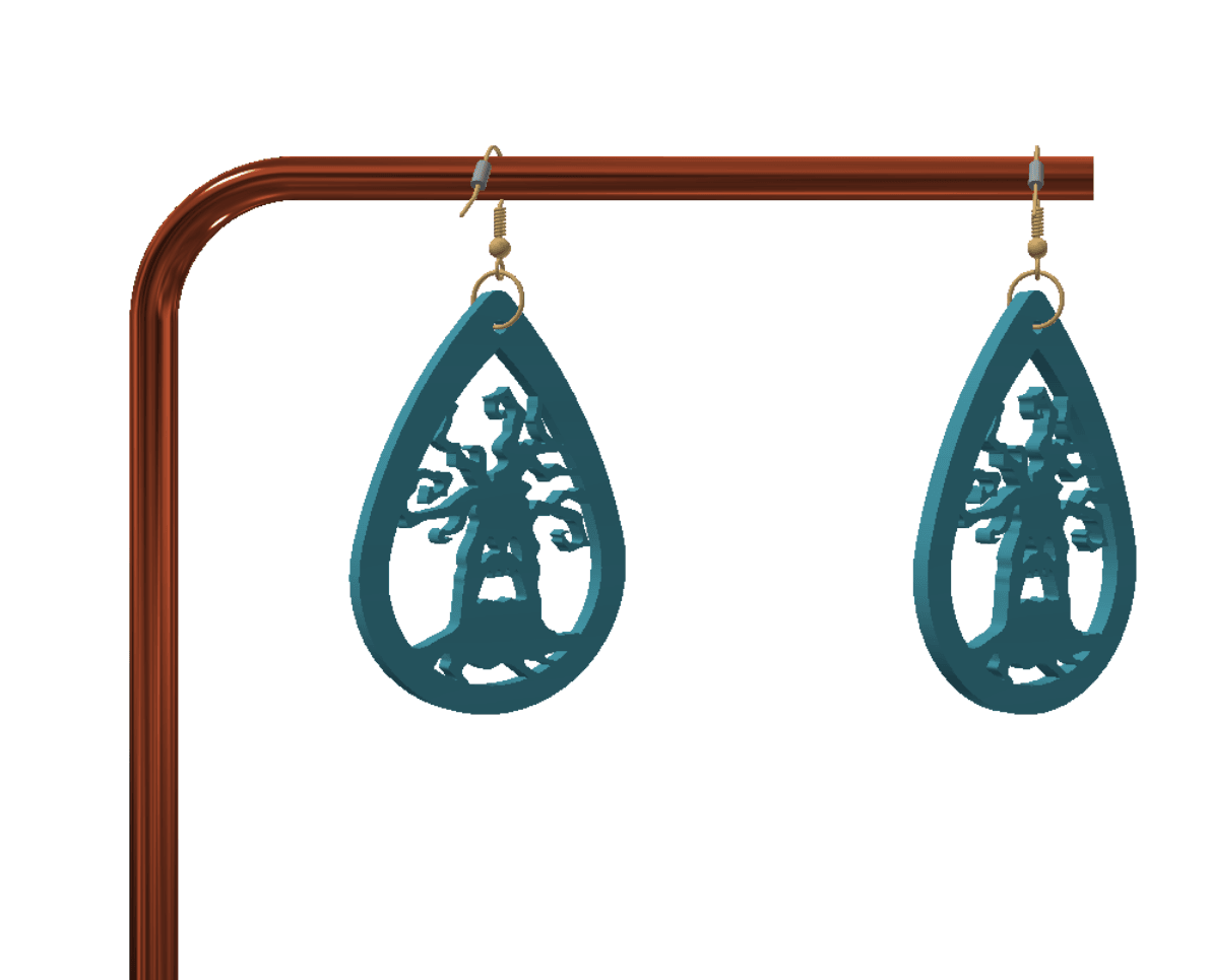 Cute keychain / earrings 3d model