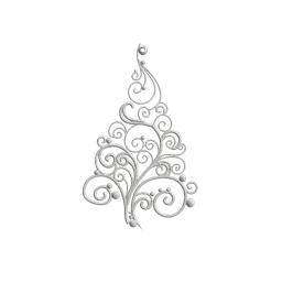 Swirl Christmas Ornament 3d model