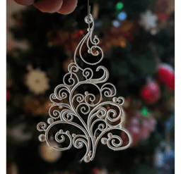 Swirl Christmas Ornament 3d model