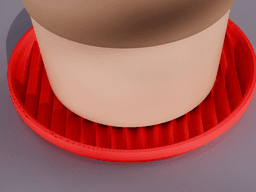 Stackable Scalloped Reverse Circle Coaster Set 3D Print STL File | 3 Sizes 3d model