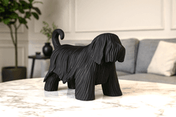 Contemporary Minimalist Komondor Dog Sculpture 3d model