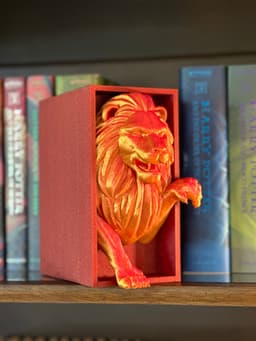 Lion Emerging- Gryffindor Inspired Book Nook 3d model