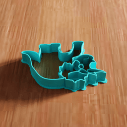Triceratops Dinosaur Cookie Cutter Stamp Utensil 3d model