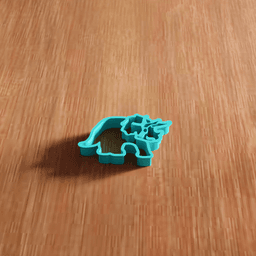 Triceratops Dinosaur Cookie Cutter Stamp Utensil 3d model
