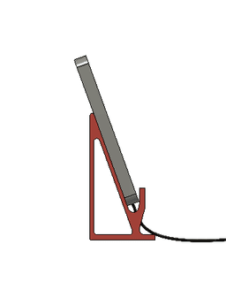 Phone stand with charging cable access.stl 3d model