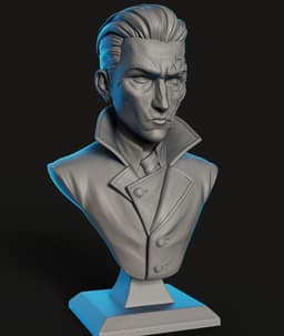 Cyborg Villain Bust STL | Sci-Fi 3D Print | HighDetail 3d model