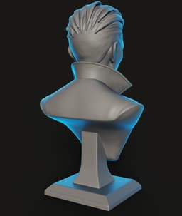 Cyborg Villain Bust STL | Sci-Fi 3D Print | HighDetail 3d model