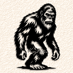 Bigfoot squatch wall art home decor 3d model