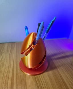 Egg Pencil Holder Desk Organizer 3d model