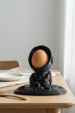 Astronaut Egg Holder STL File | Easy 3D Print PLA Decorative 3d model
