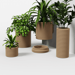 EXTRUSION Collection - Planter Set 3d model