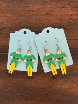 Buddy the Elf Earrings 3d model