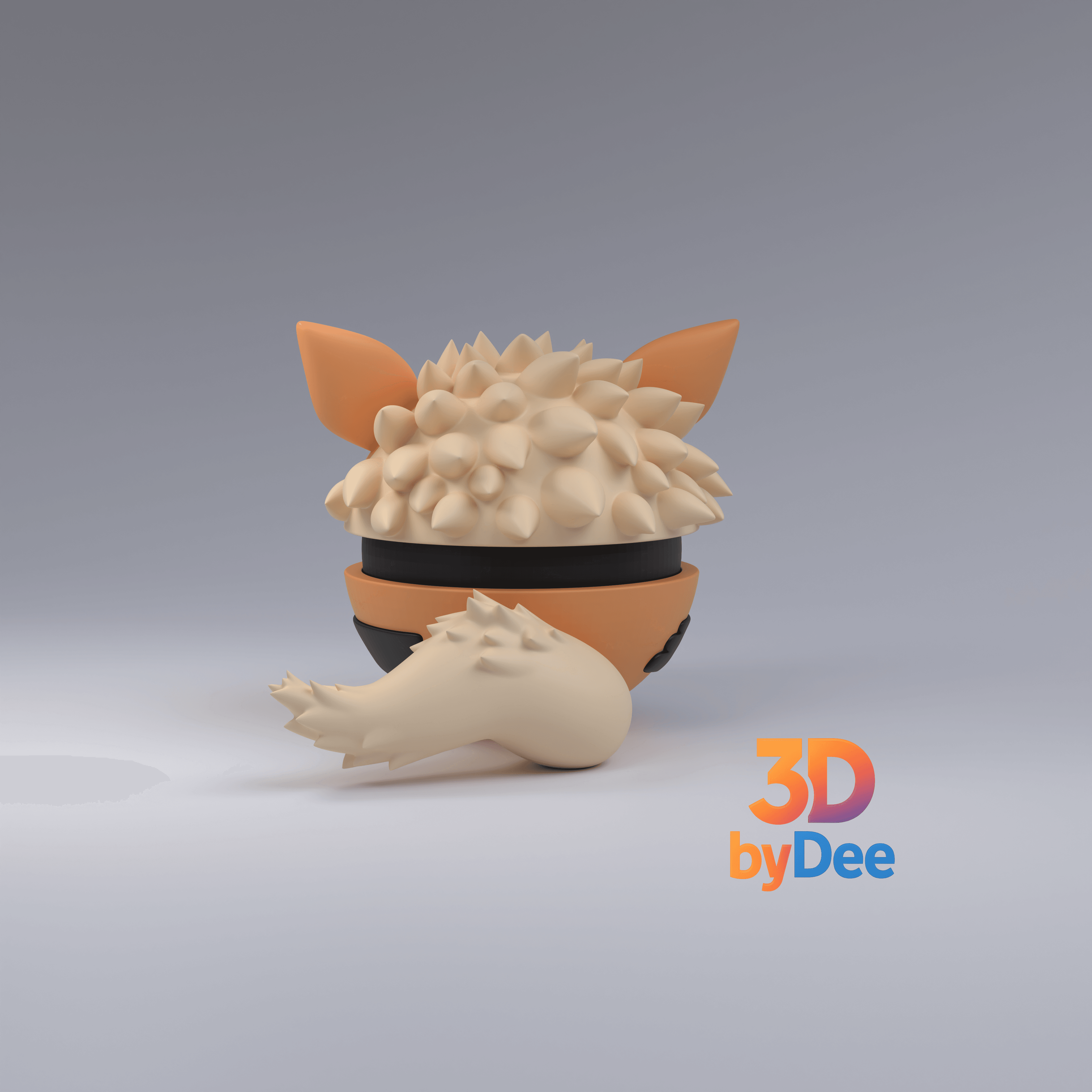 Arcanine Pokeball 3d model