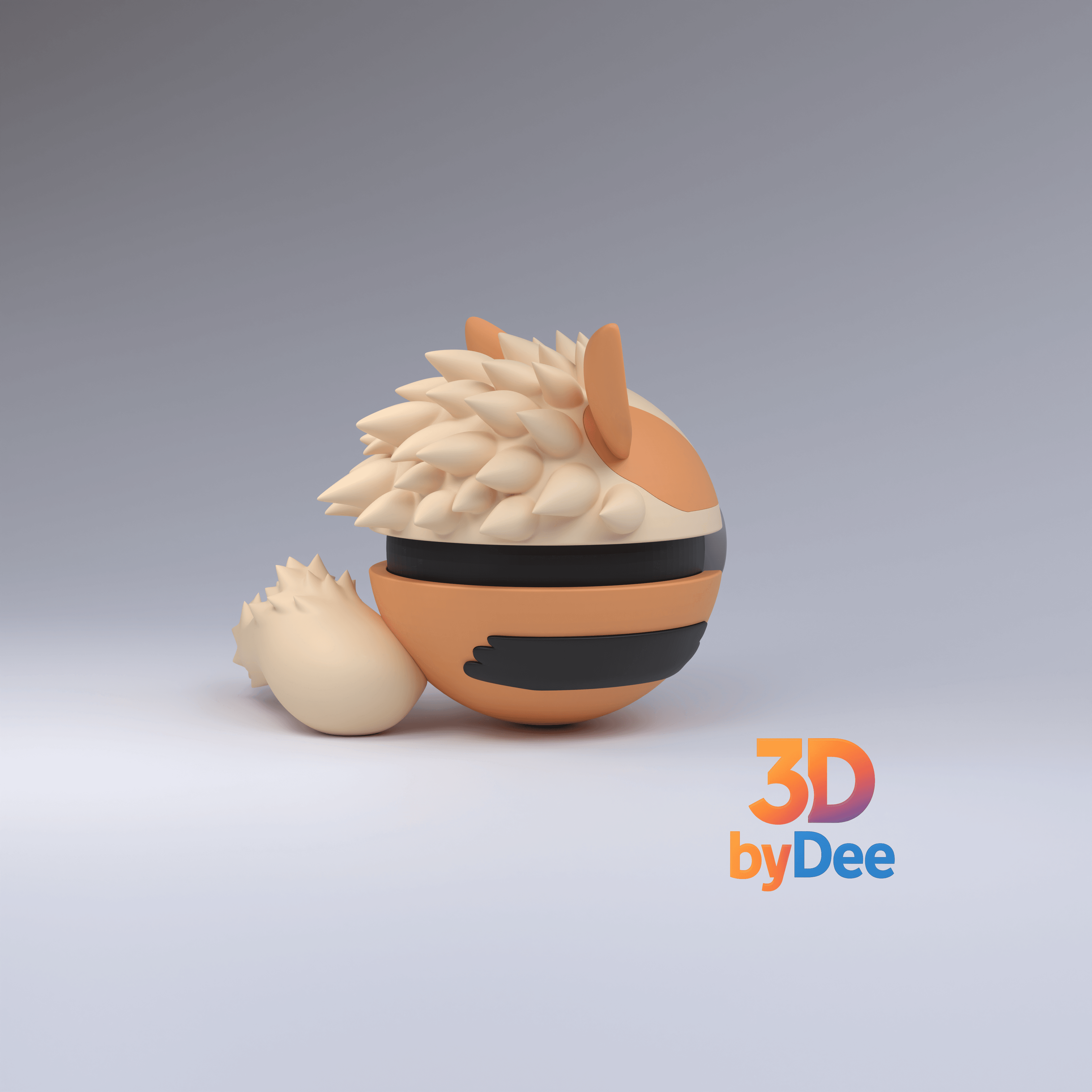Arcanine Pokeball 3d model
