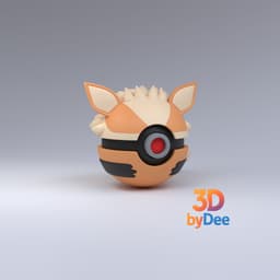 Arcanine Pokeball 3d model