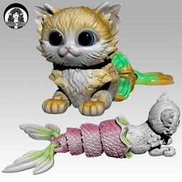 MerCat - Mermaid Cat 3d model