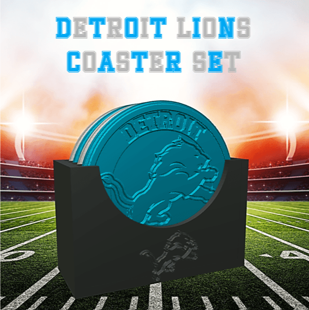 Detroit Lions Coaster Holder Set (NFL) 3d model