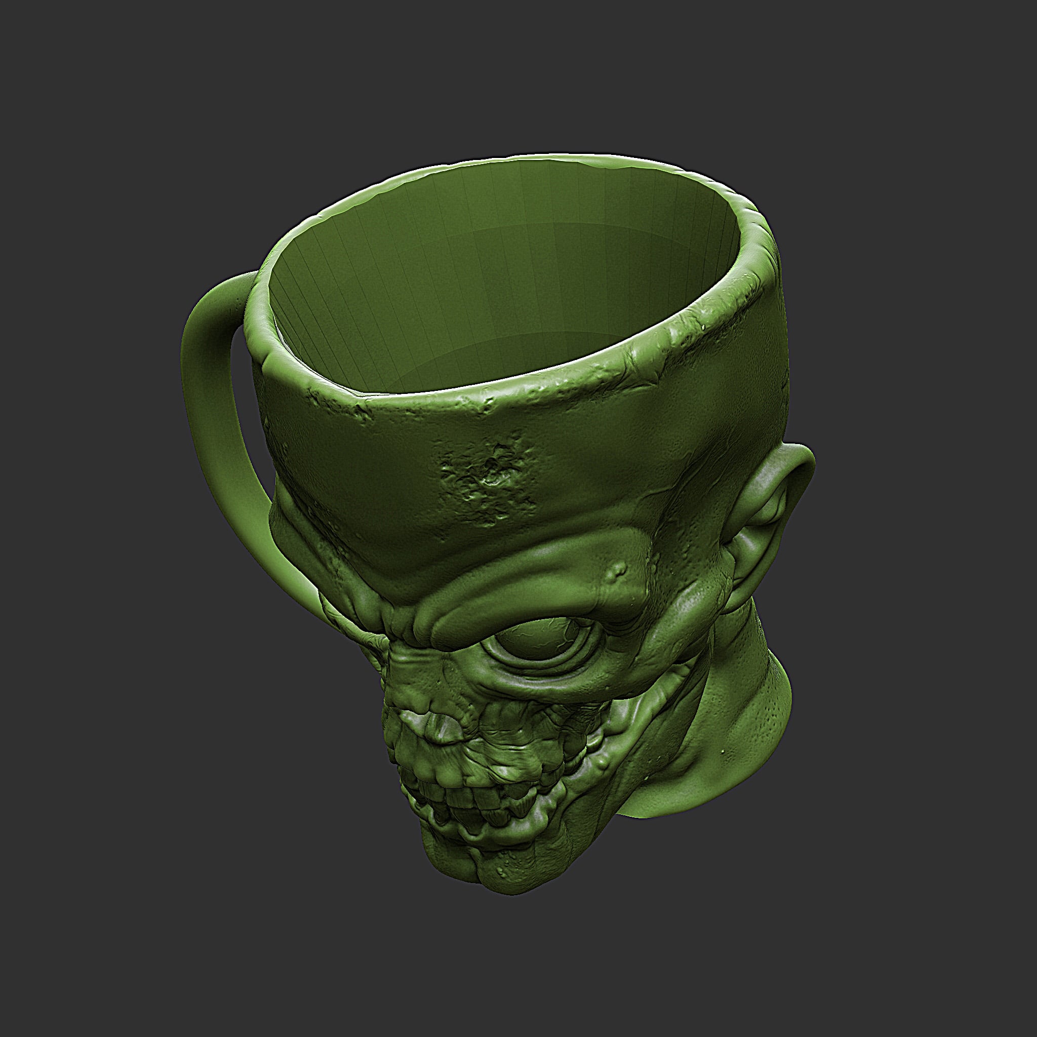 Zombie Mug/planter/pen/candy 3d model
