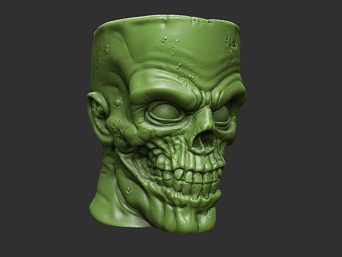 Zombie Mug/planter/pen/candy 3d model