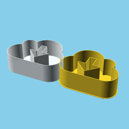 Cloud with a Down arrow, nestable box (v1) 3d model