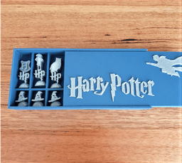 Harry Potter Chess Set and Box 3d model