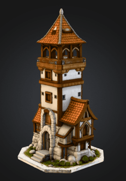 Imperial Watch Tower KF2 Fantasy RPG Terrain Workshop3D 3d model