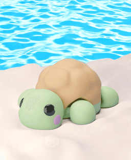 Flexi Turtle Keychain (Single Color) 3d model