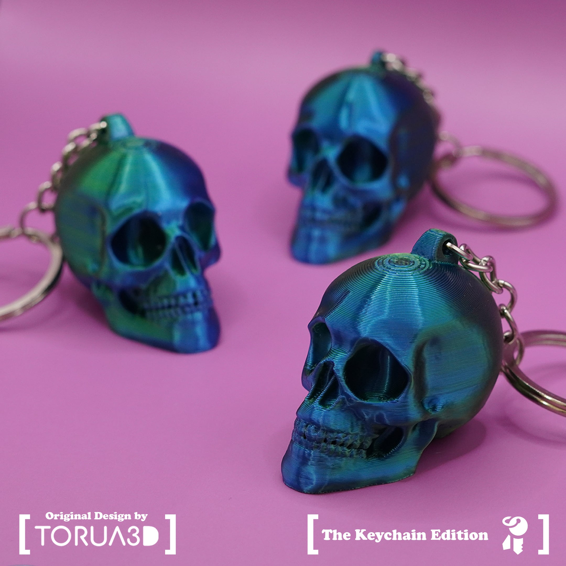Skull keychain 002 3d model