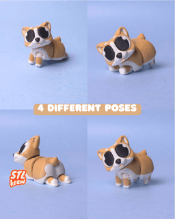 Cute articulated Corgi dog - Cobby 3d model