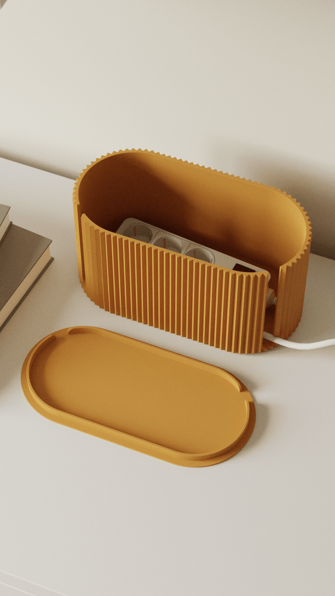 Cable Management Box - Zigzag pattern - Cable Storage Collection 3d model