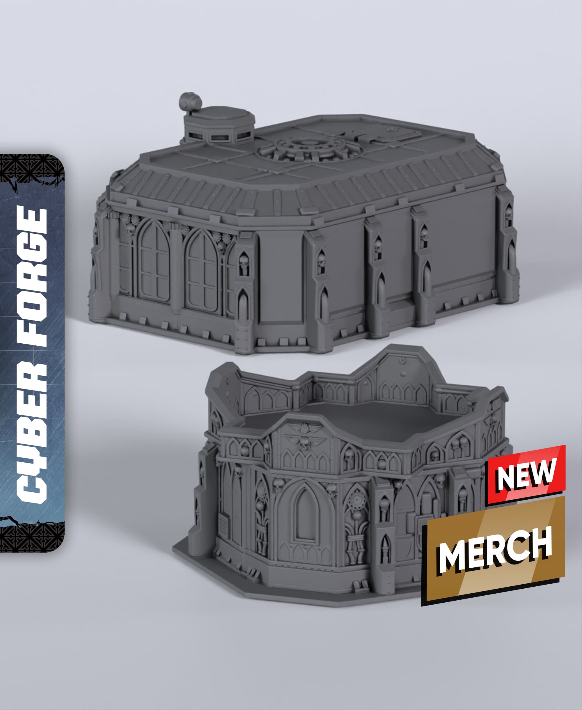 HC2 Terrain - With Free Cyberpunk Warhammer - 40k Sci-Fi Gift Ideas for RPG and Wargamers 3d model