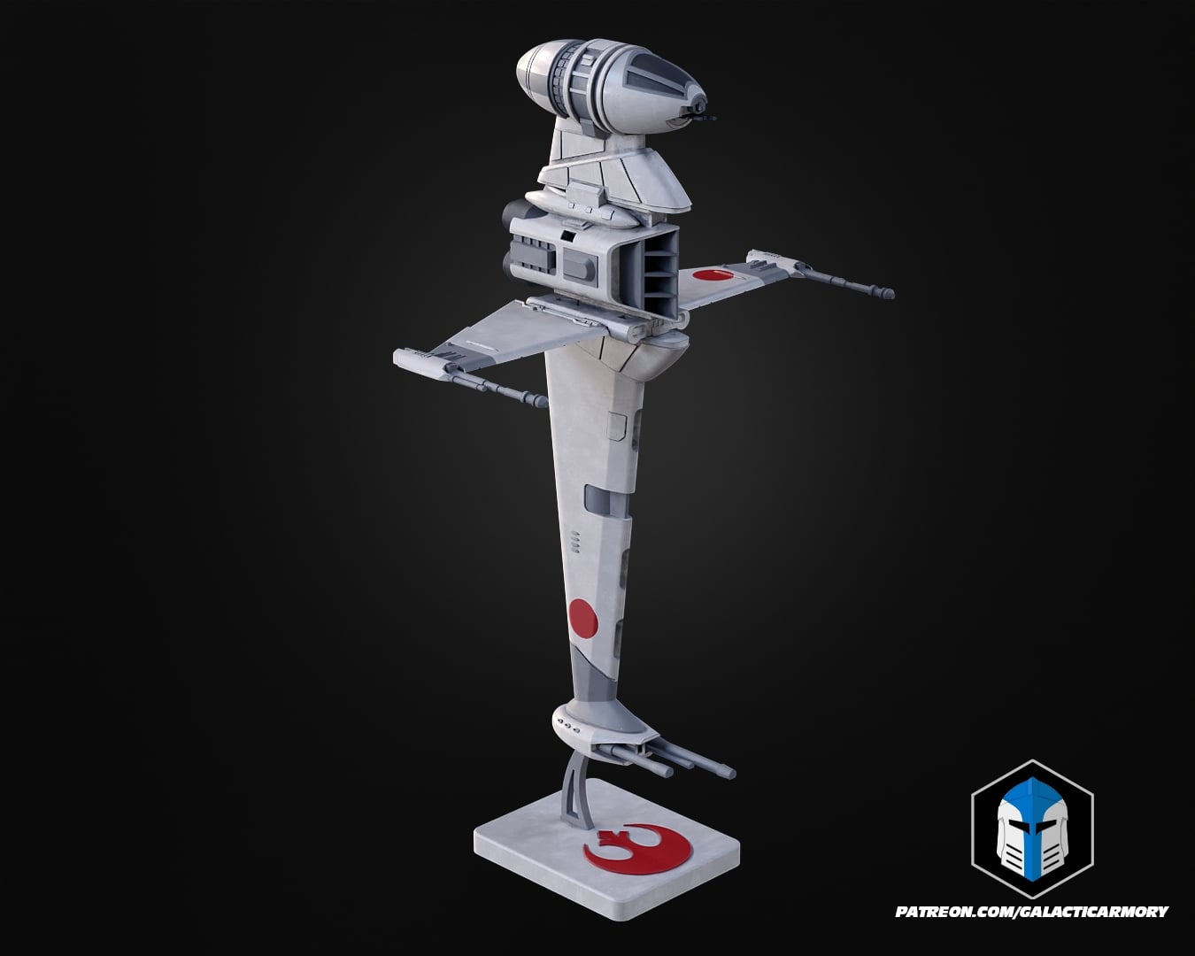 B-Wing Vehicle Kit Card - 3D Print Files 3d model