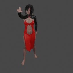 Sexy Witch Casting Spell v2.0 3d model