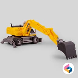 Excavator (Print-in-Place articulated) 3d model
