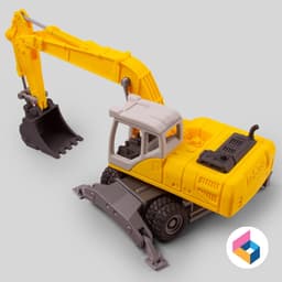 Excavator (Print-in-Place articulated) 3d model