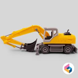 Excavator (Print-in-Place articulated) 3d model