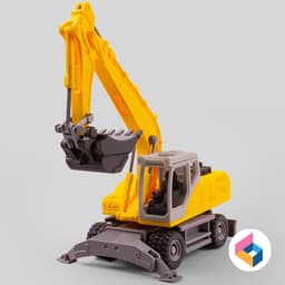 Excavator (Print-in-Place articulated) 3d model