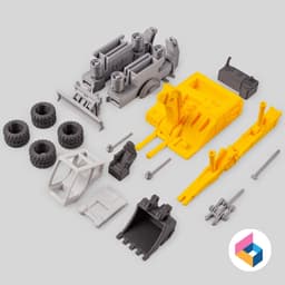 Excavator (Print-in-Place articulated) 3d model