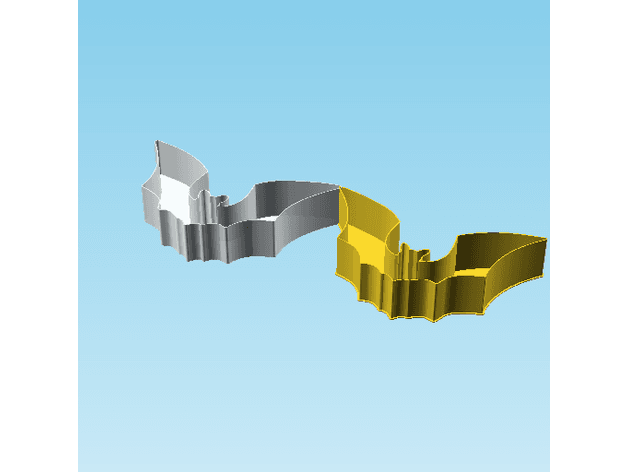Bat 0047, nestable box (v2) 3d model