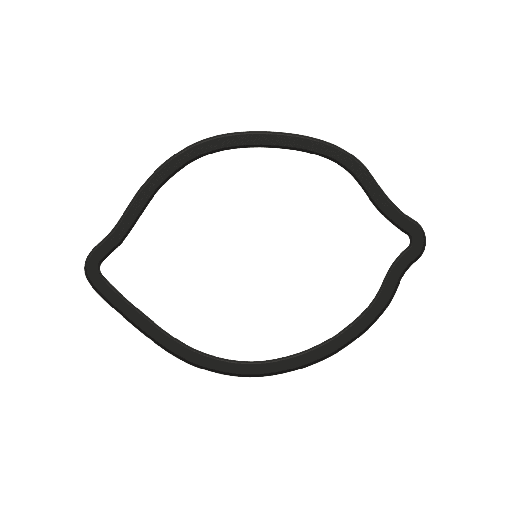 Lemon Cookie Cutter STL File - 4 inches 3d model