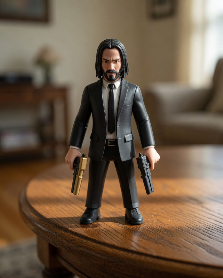 John Wick Action Figurine 3d model