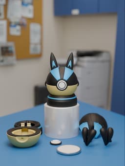 Lucario Pokeball Magsafe Holder 3d model